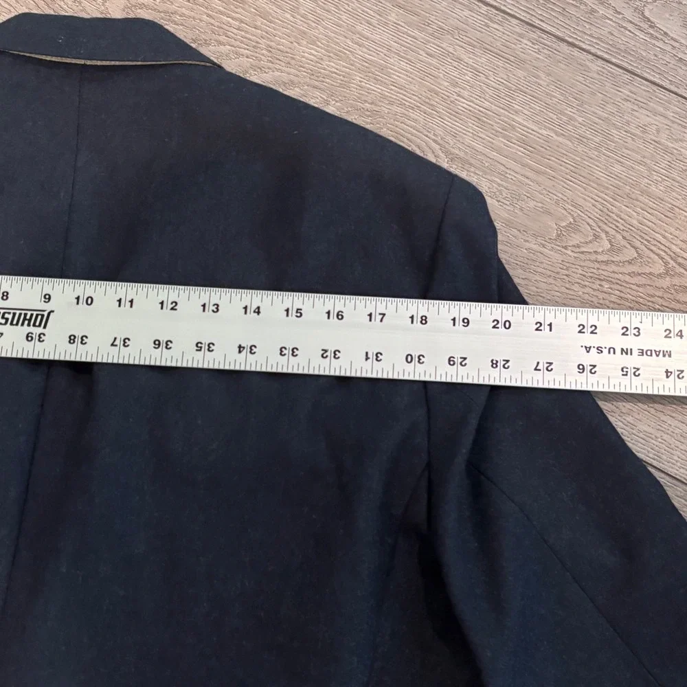 Banana Republic Blazer Mens 44R Navy Blue Vitale‎ Barberis Canonico Wool *Flaw